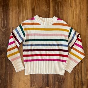 5/$25🌼 Women’s GAP Multicolor Striped Crewneck Sweater size xs